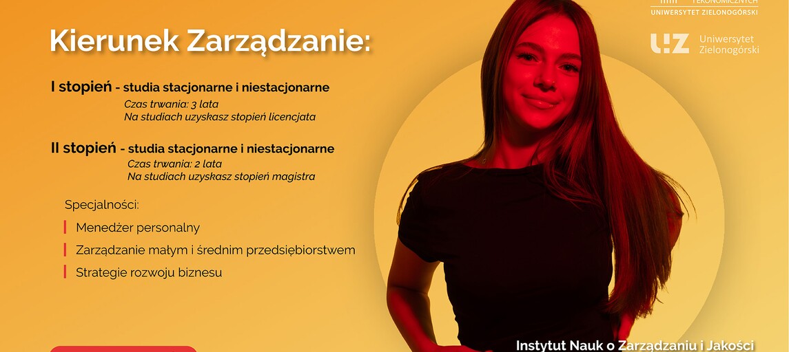 Wybierz kierunek studiów: Zarządzanie